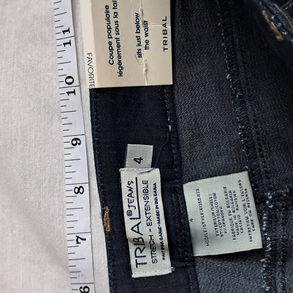 Tibal Favorite Jean Stretch Extensible Jeans. Size 4.‎ Dark Wash. - Picture 4 of 12